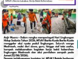 Peringati Hari Lingkungan Hidup, MTsN 1 Batola Melakukan Kerja Bakti